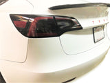 Tesla Model 3 Taillight Black Gloss Smoked Vinyl Film Covers Overlay Pair