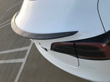 Tesla Model 3 Performance Style Real Carbon Fiber Trunk Spoiler Wing Deck Lip Easy Install