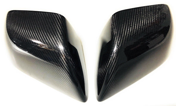 Tesla Model 3 Carbon Fiber Mirror Cover Caps - Perfect Fitment Easy Install