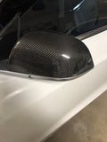 Tesla Model 3 Carbon Fiber Mirror Cover Caps - Perfect Fitment Easy Install