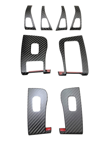 6Pcs Carbon Fiber Window Lift Button Panel Cover Trim For Tesla Model 3/Y  RHD