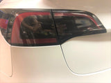 Tesla Model 3 Taillight Black Gloss Smoked Vinyl Film Covers Overlay Pair