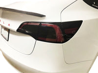 Tesla Model 3 Taillight Black Gloss Smoked Vinyl Film Covers Overlay Pair