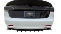 Tesla Model 3 Carbon Fiber Rear Splitter Fins & Diffuser (3 PCs)